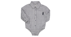 CAMICIA BODY M/L RIGATO BOY 3-24M TRYBEYOND 80001
