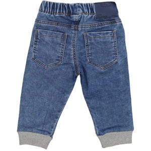 PANTALONE FELPA FINTO DENIM STRETCH -REGULAR FIT BIMBO MAULI 12MESI/10ANNI 32507 - immagine 2
