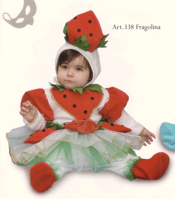 VESTITO DI CARNEVALE NEONATA FRAGOLINA Cod.338 - Prodotti per l