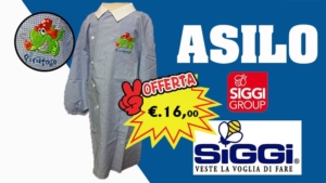 GREMBIULE ASILO BAMBINO 33gr0711 Bianco-azzurro