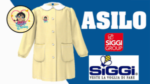 GREMBIULE ASILO BAMBINA SIGGI 33gr3721 BIANCO-GIALLO