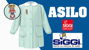 GREMBIULE ASILO BAMBINA SIGGI 33gr3723 BIANCO-VERDE