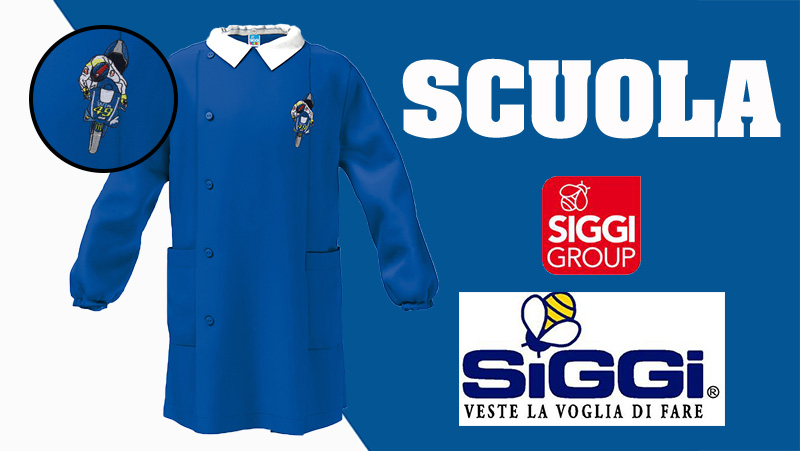 GREMBIULE SCUOLA ELEMENTARE BAMBINO SIGGI 33GR3790 Bluette