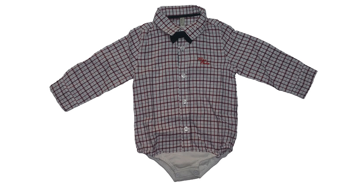 CAMICIA BIMBO BODY SCOZZESE CON PAPILLON 25.99€