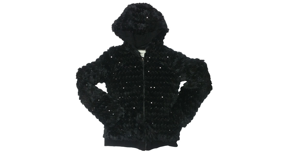 GIUBBOTTO RAGAZZA PELLICCIA CON PAILLETT 55.99€