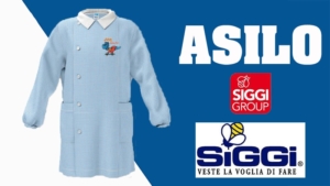GREMBIULE ASILO BAMBINO 47gr3754 BIANCO-AZZURRO