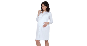 PREMAMY CAMICIA DA NOTTE CLINICA APERTA DAVANTI MANICA LUNGA M1372