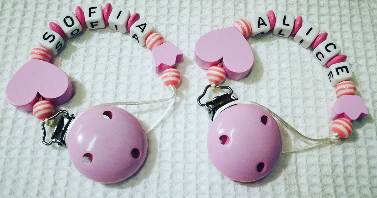 Catenina Ciuccio IN SILICONE personalizzata COMUNICARE NOME PER MESSAGGIO