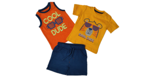COMPLETINO BIMBO MAGLIETTA CANOTTIERA E PANTALONCINO BABYBOL COD.12207