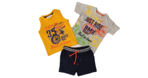 COMPLETINO BIMBO MAGLIETTA CANOTTIERA E PANTALONCINO BABYBOL COD.12221